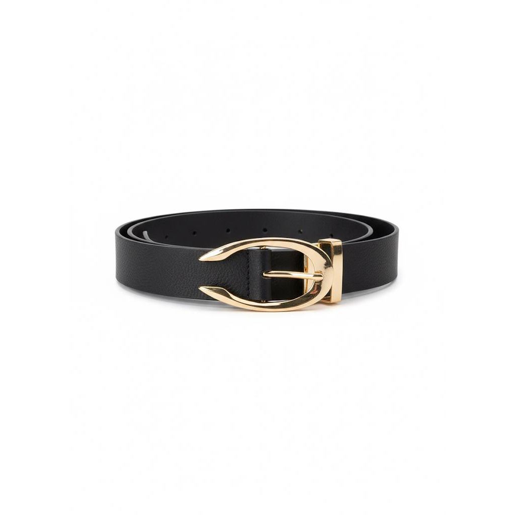 Gold Ring Design Calfskin Belt
