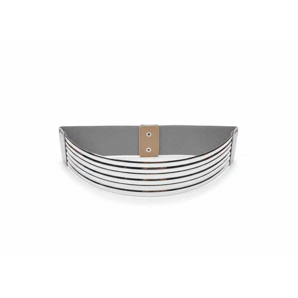 Silvery Shiny Wide Belt