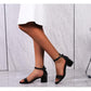 Closed Quarter Strap Block Heel