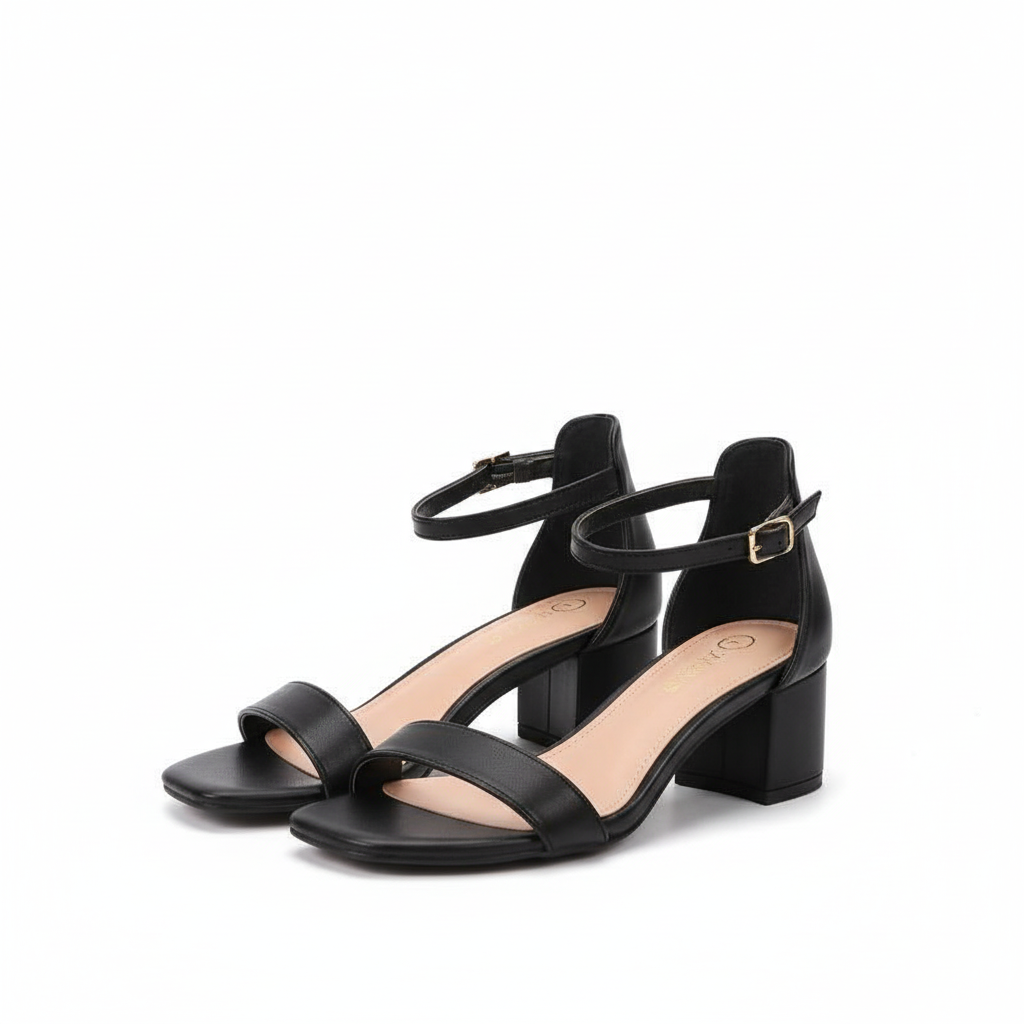 Closed Quarter Strap Block Heel
