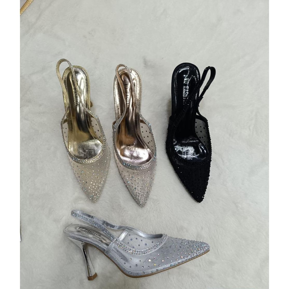 Transparent Heels with Stones