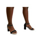 Rhinestone Chunky Square High Heel Sandals Open Toe