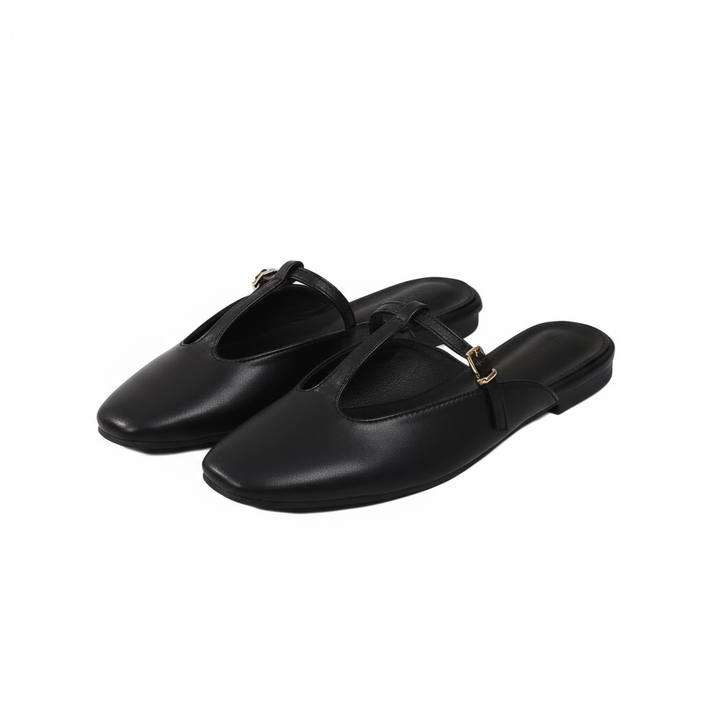 Fashionable Low Heel T-Strap Women's Slippers