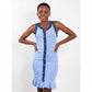 Chic Denim Splice Knitting Dress