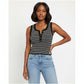 Stripe Seamless Tank V-Neck Top