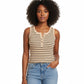 Stripe Seamless Tank V-Neck Top