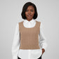 Sleeveless Knitted Round Neck Top