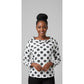 Polka Dot Blouse Elegant Round Neck  Stylish Top
