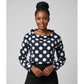Polka Dot Blouse Elegant Round Neck  Stylish Top
