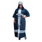 Kaftan African Soft Cotton Blue Printed Loose Dress.