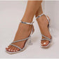 Women's Summer Block Transparent Stiletto Heels