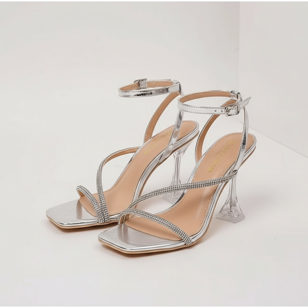 Women's Summer Block Transparent Stiletto Heels