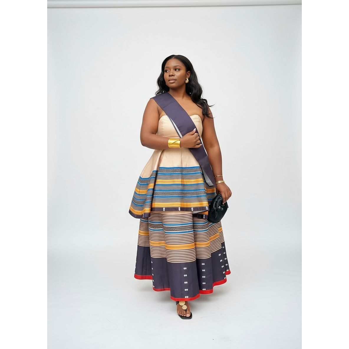Vintage Ankara Boobtube Maxi Dress