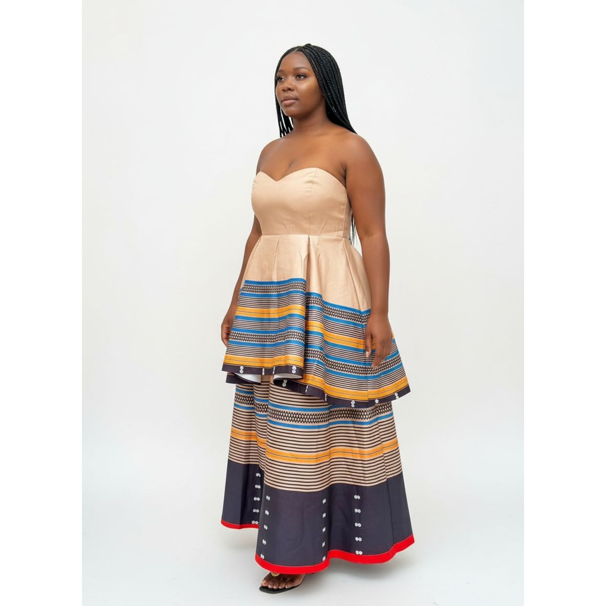 Vintage Ankara Boobtube Maxi Dress