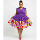 Elegant Plus Size Bottom Floral Midi Dress