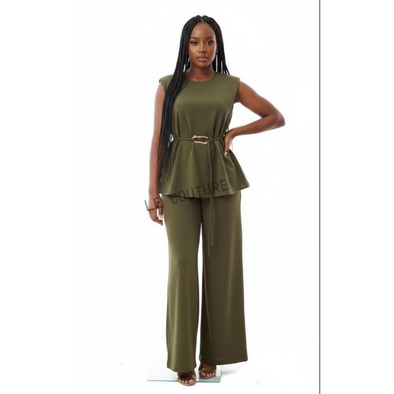 Fashion Design Elegant Sleeveless Top And Long Pants Set