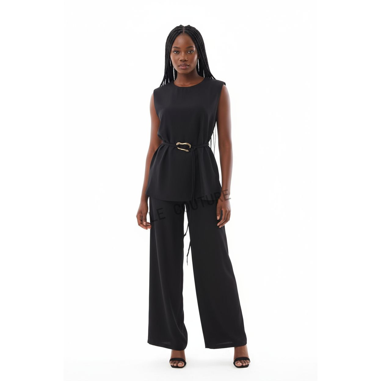 Fashion Design Elegant Sleeveless Top And Long Pants Set