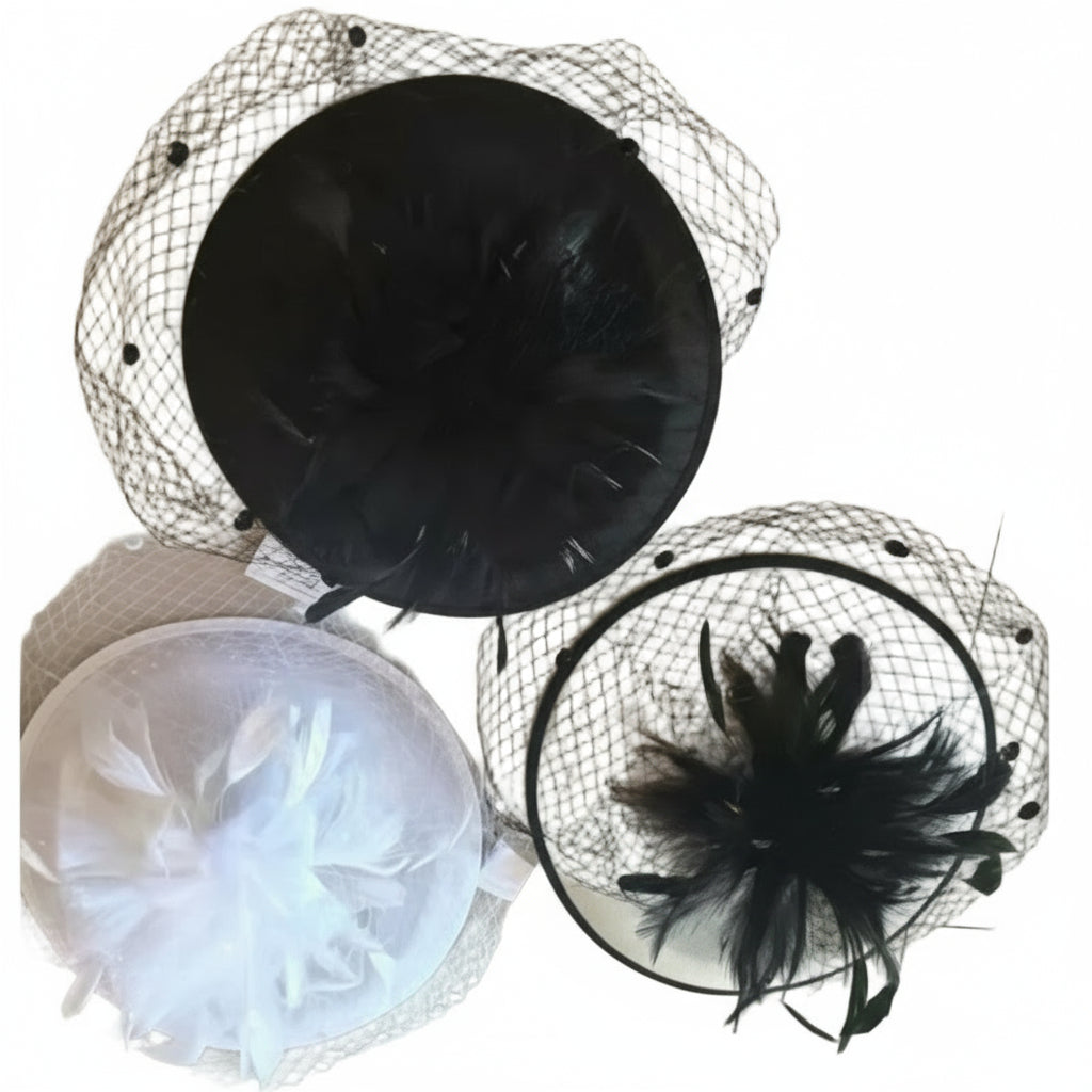 Sinamay Feather Fascinator Headpiece For Drag Queens