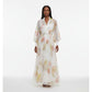 Floral Print  Tranquility Linen-Silk Shacket Maxi Dress