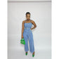 Cropped Sleeveless Denim Jumpsuit