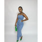 Cropped Sleeveless Denim Jumpsuit