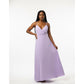 Satin Long Prom Unique Pleat Sleeveless Dress.