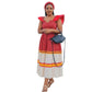 Sleeveless Flare Sepedi Ankara Traditional Midi Dress
