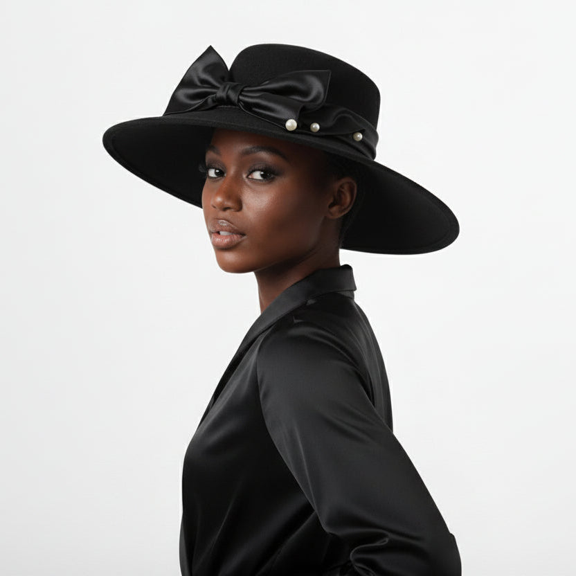 Bridal Party Wedding British Tea Cap Fascinator Flat Top Hat