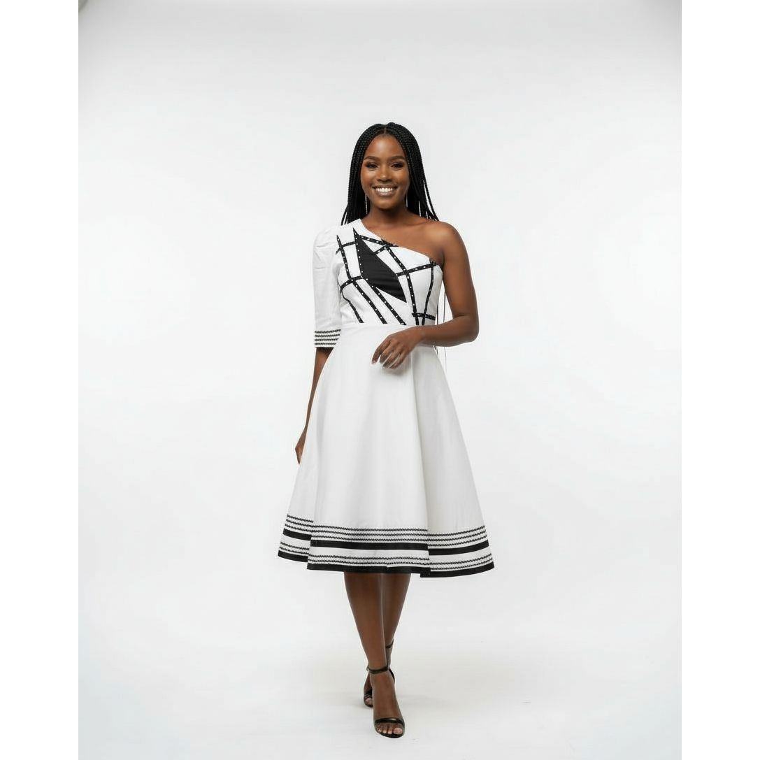 One Sleeve Traditional African Dress.