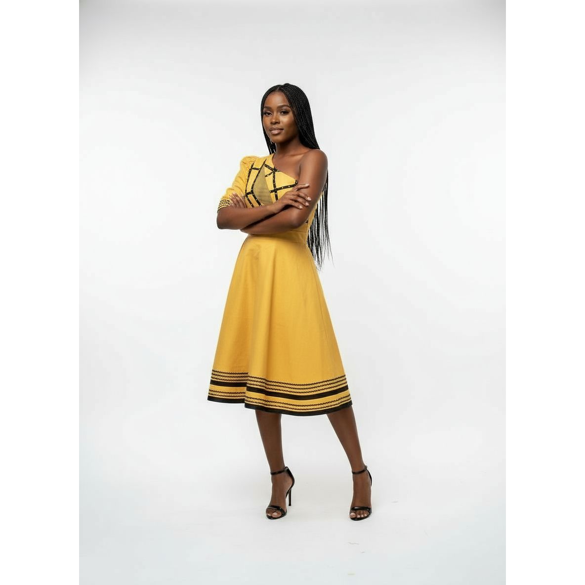 One Sleeve Traditional African Dress.