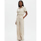 Turn-Down-Collar Shirts Loose Straight Pants Suits 2 Piece Sets
