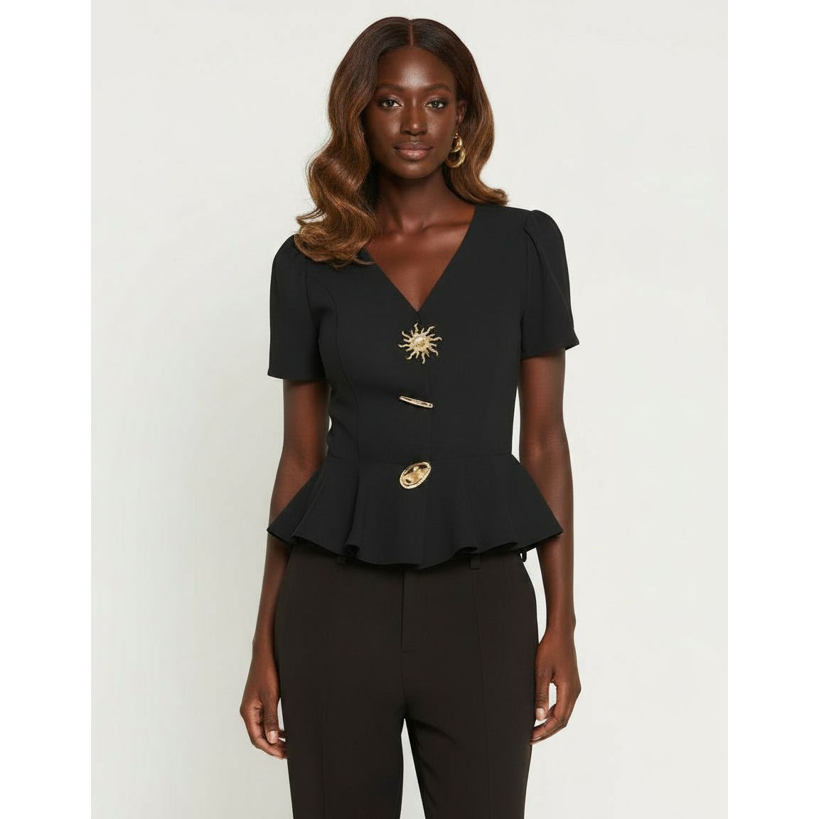 Peplum Work Blouse.