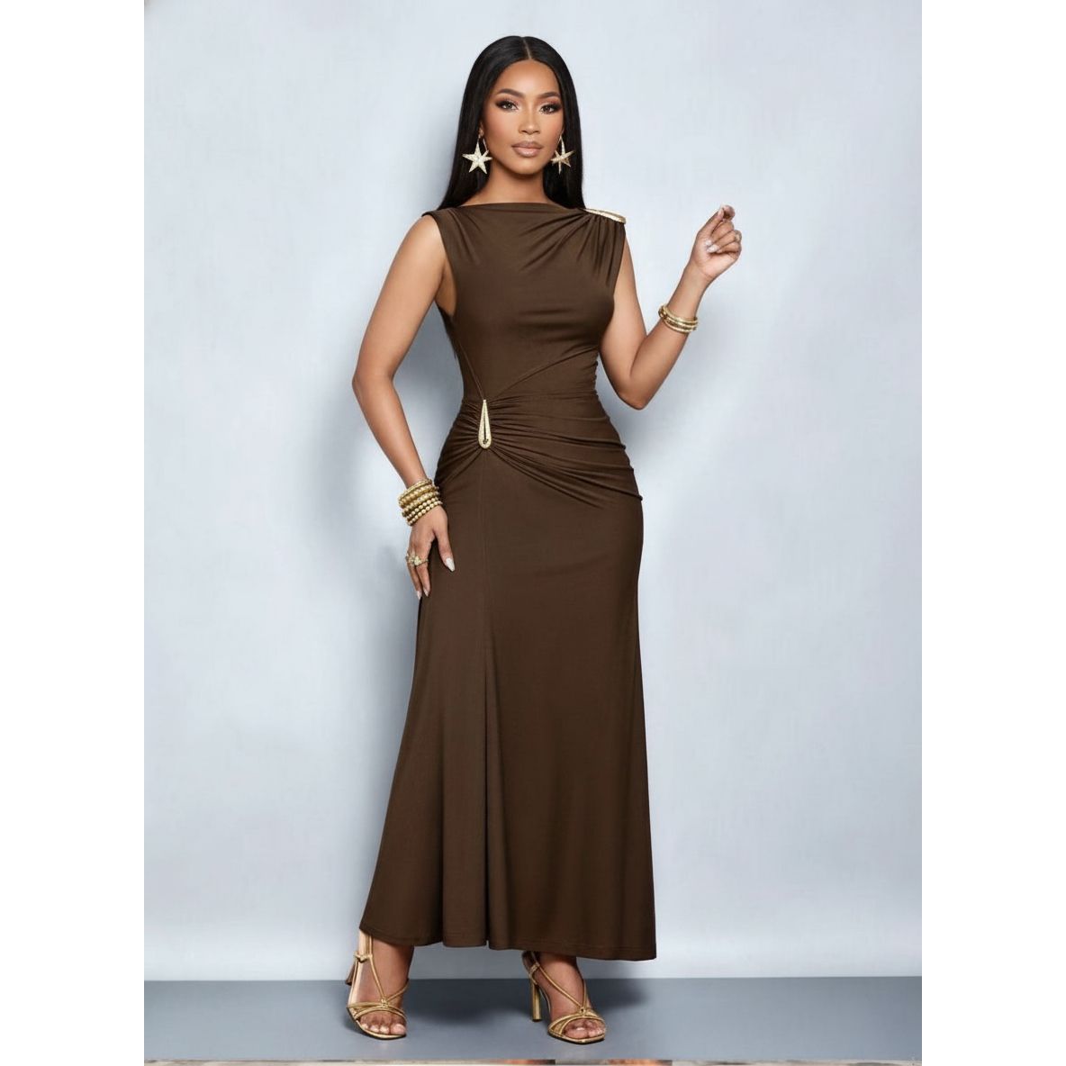 Sleeveless Newly Bodycon Maxi Dress