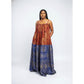 African print maxi dress with a tiered design