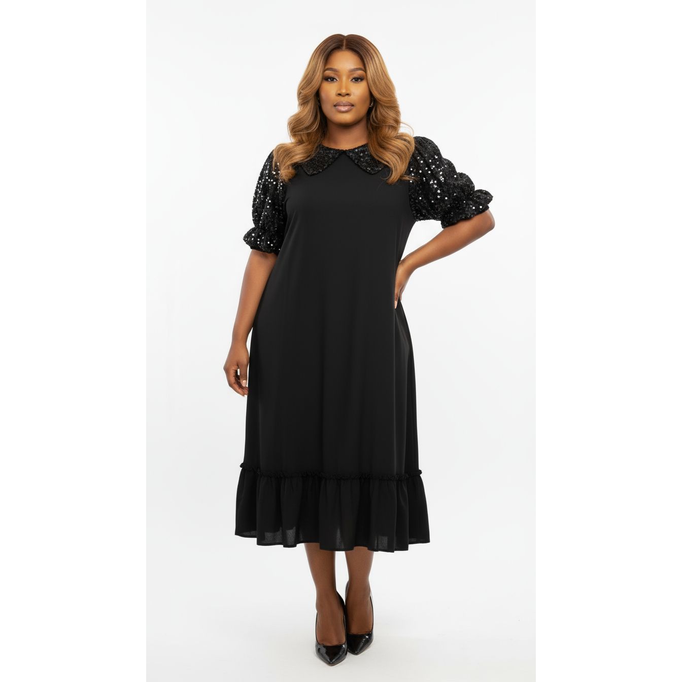 Plus Size Elegant Wedding Prom Dress.