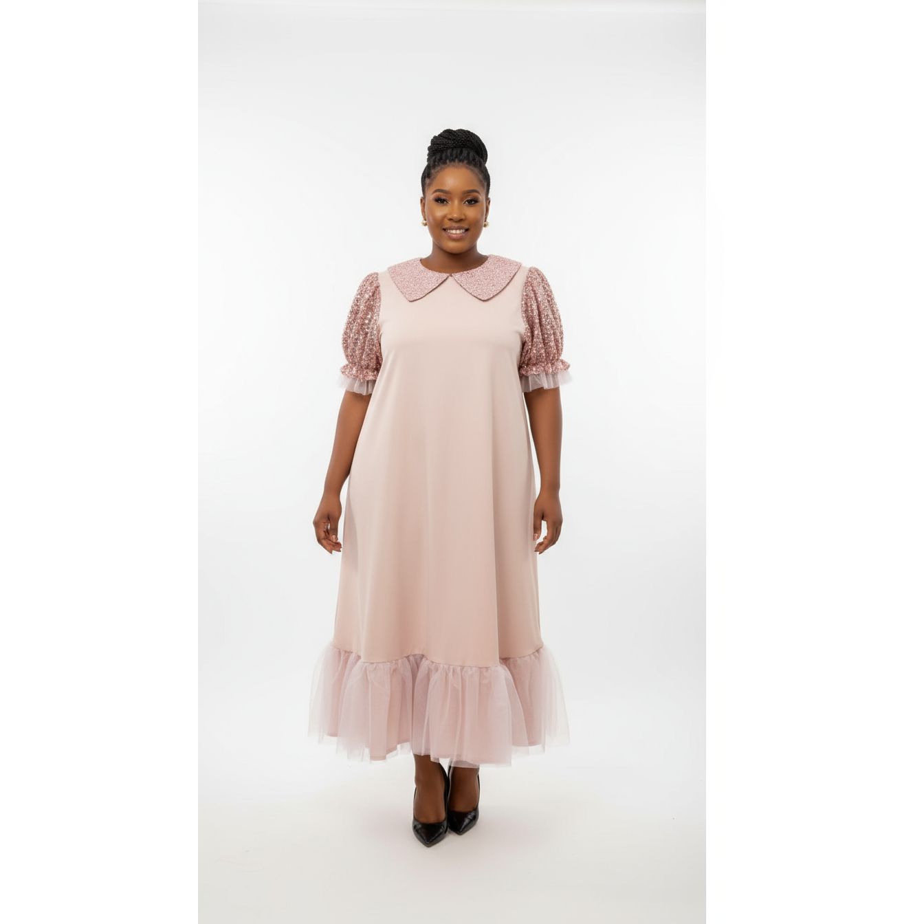 Plus Size Elegant Wedding Prom Dress.