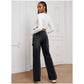 Adjustable Waist Carpenter Wide Leg Jeans