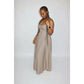 Big Back Bow Custom Pleated Plus Size Maxi Dress