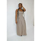 Big Back Bow Custom Pleated Plus Size Maxi Dress