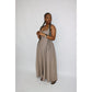 Big Back Bow Custom Pleated Plus Size Maxi Dress