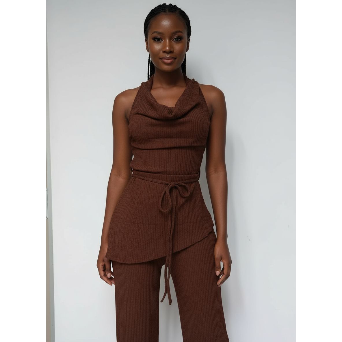 V-Neck Shirts & Straight Pants 2 Piece Sets