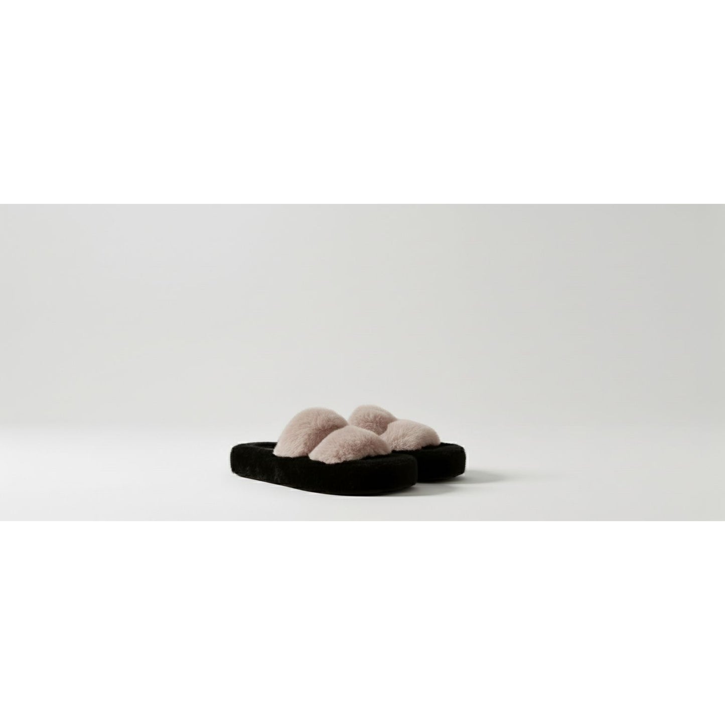 2 Tones Color Minimalist Fluffy Slippers