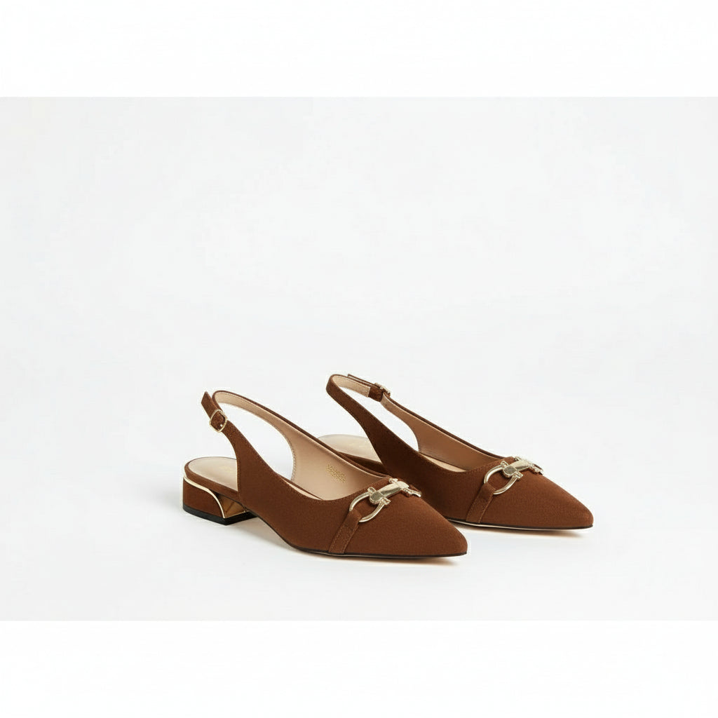 Women Kitten Slingback Mid Low Pumps