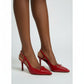 Womens Slingback Pump Heels with Buckle Detail