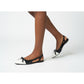 Women's Two Tone Bow Slingback Flats