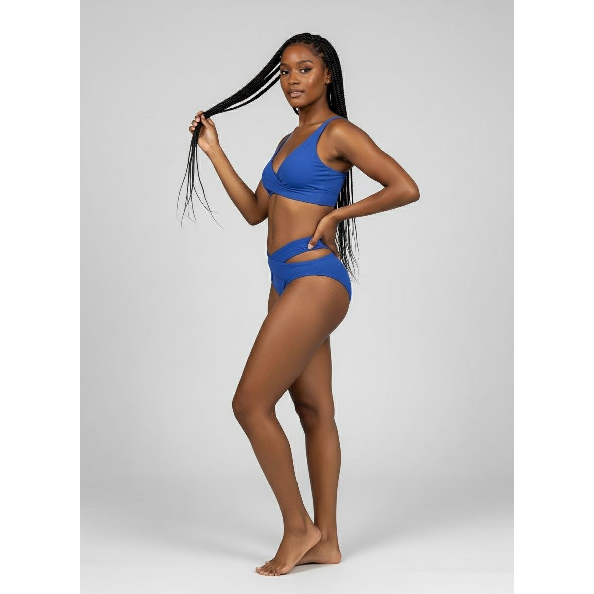 Sea Level Essentials Gathered Side High Waist Swimsuit