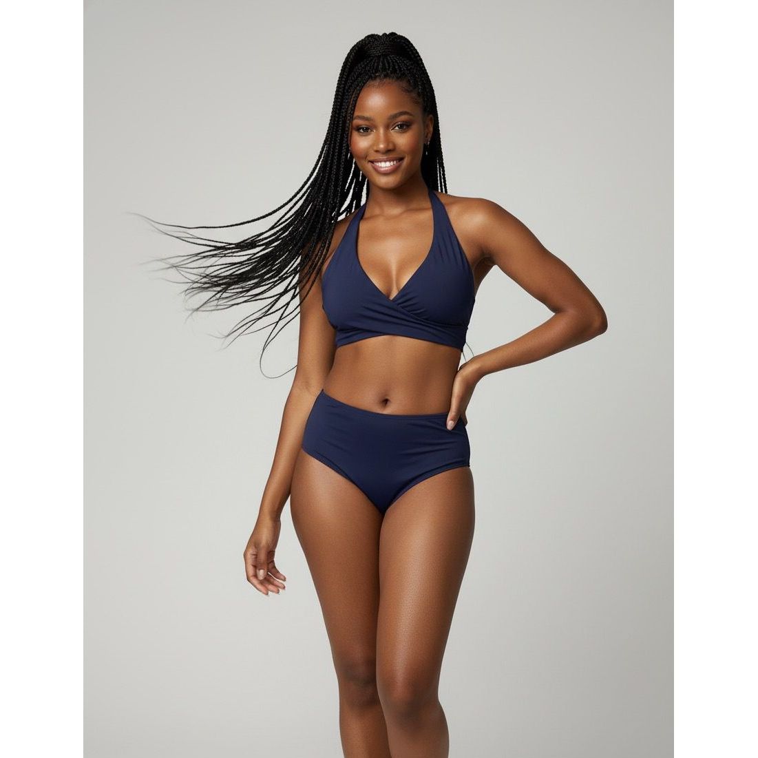 Gorgeous Textured High Waisted Bikini Bottom