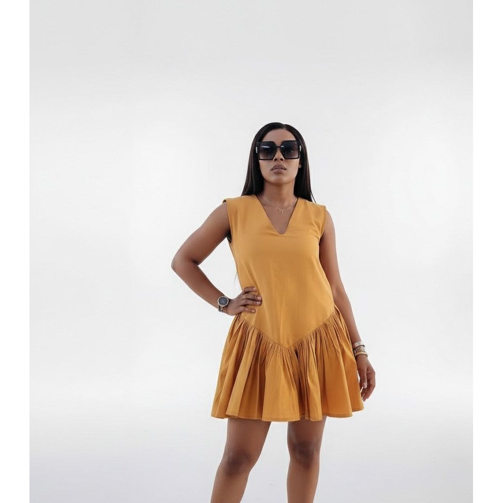 Sleeveless V-Neck Mini Dress