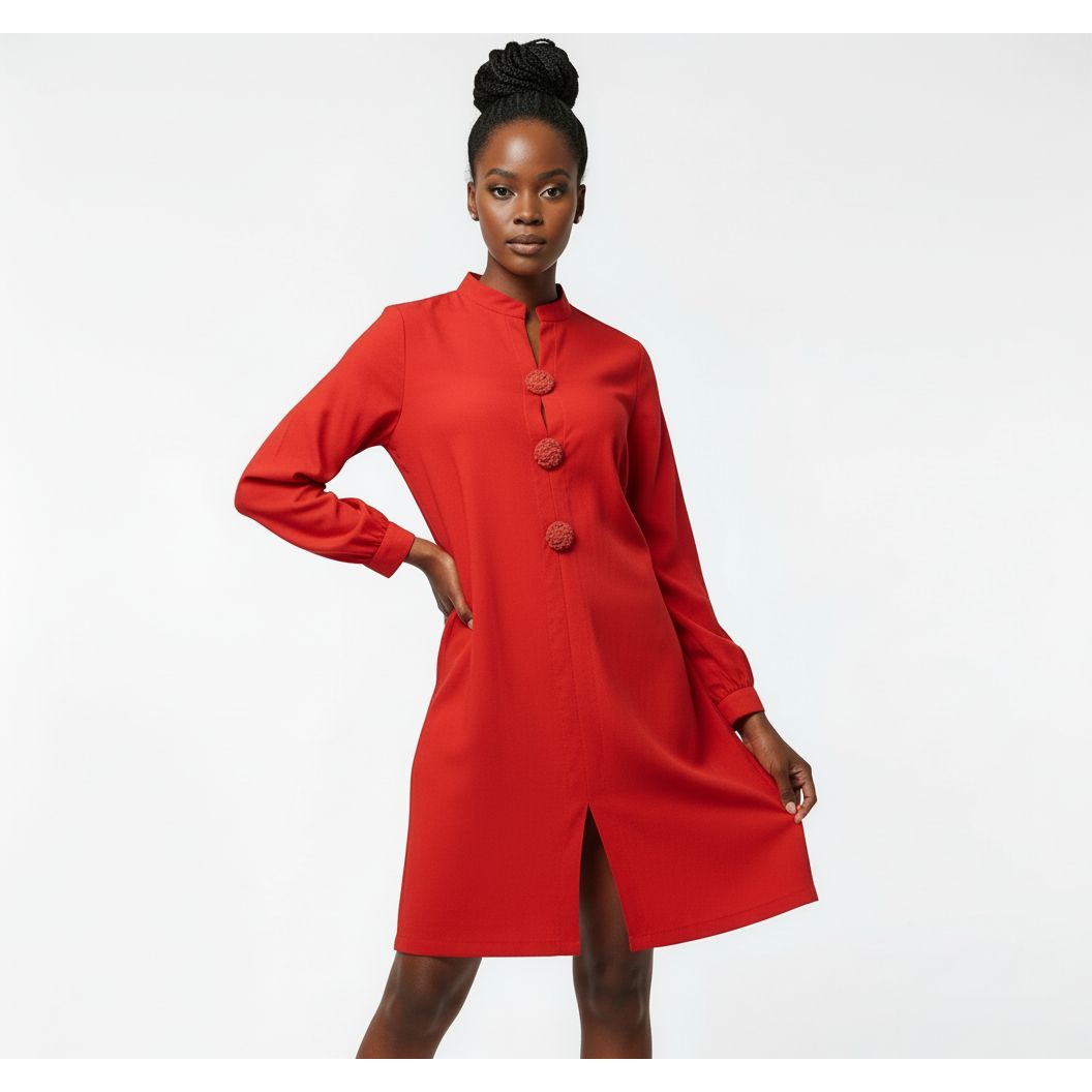 Button Down Swing Dress