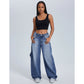 Women's Wide leg Washed Jeans